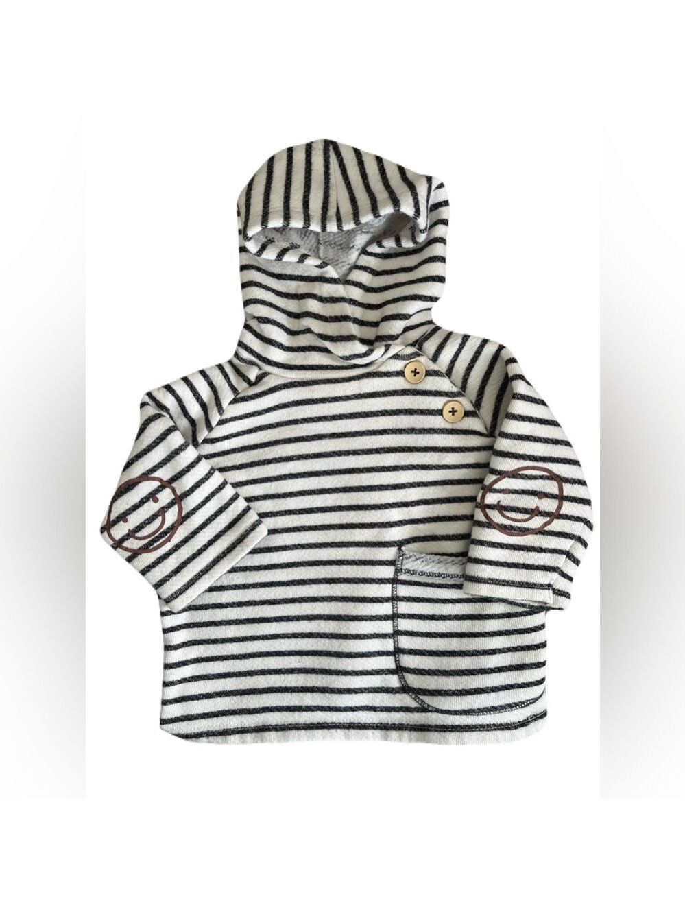 Zara Striped Smiley Face‎ Sweater with Hood